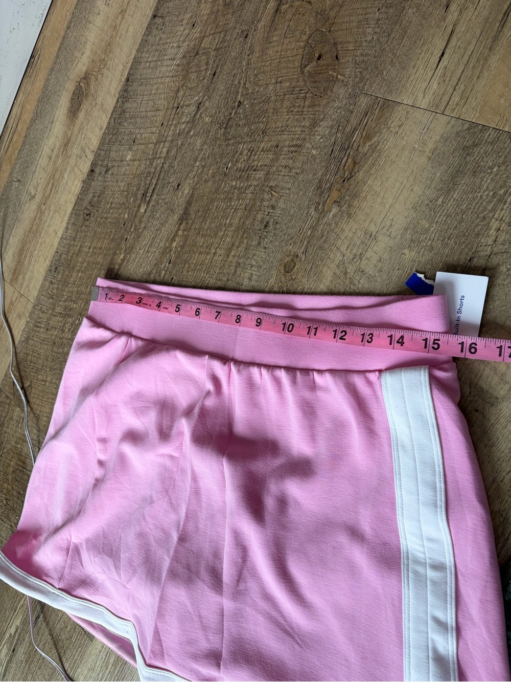 Joy Lab Pink White Stripe Athletic Skirt with Built in Shorts Athleisure - Picture 6 of 10